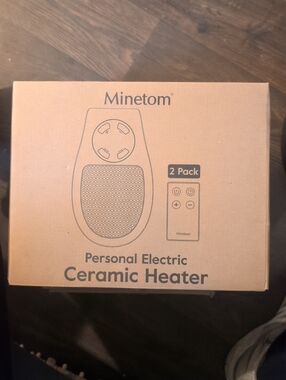 Minetom Personal Electric Ceramic Heater - 2pk